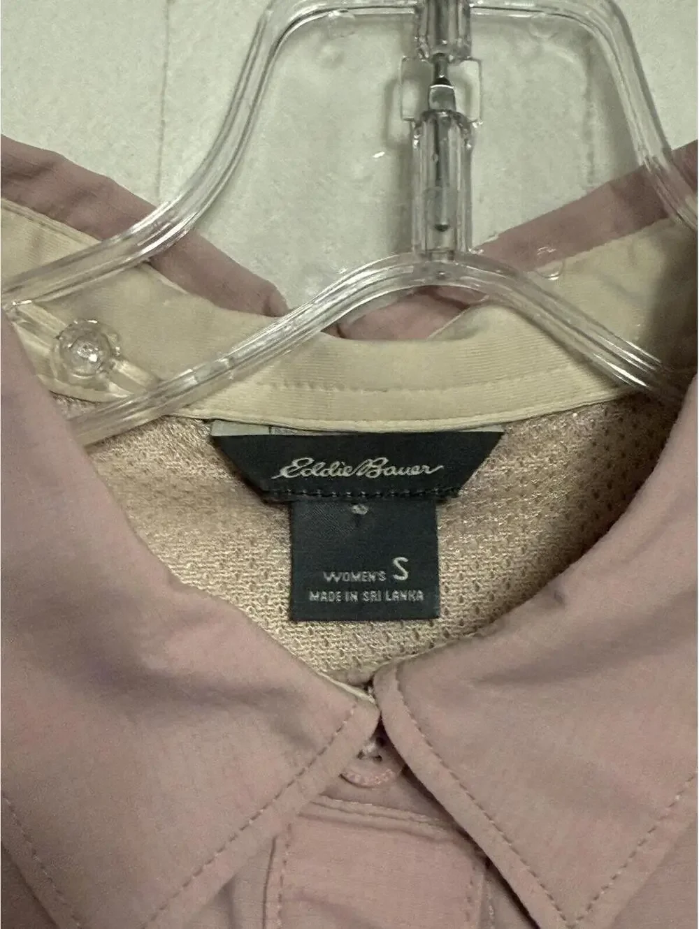 Eddie Bauer Blush Pink Sleeveless Button-Down Performance Shirt Women's Small - Picture 3 of 6